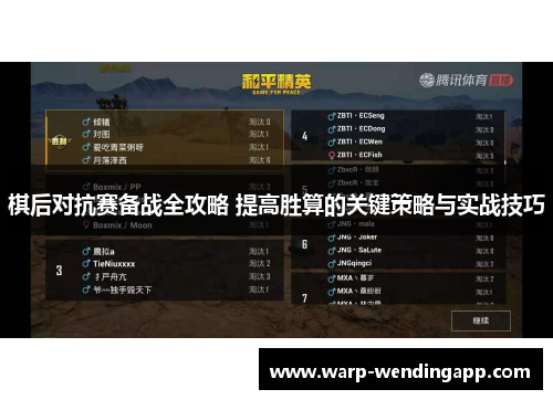 棋后对抗赛备战全攻略 提高胜算的关键策略与实战技巧 棋后对抗赛备战全攻略 提高胜算的关键策略与实战技巧